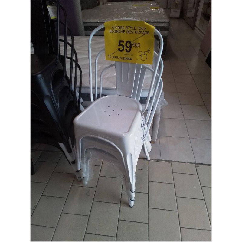 CHAISE STYL TOLIX BLANC A L UNITE DISPO EN CARTON