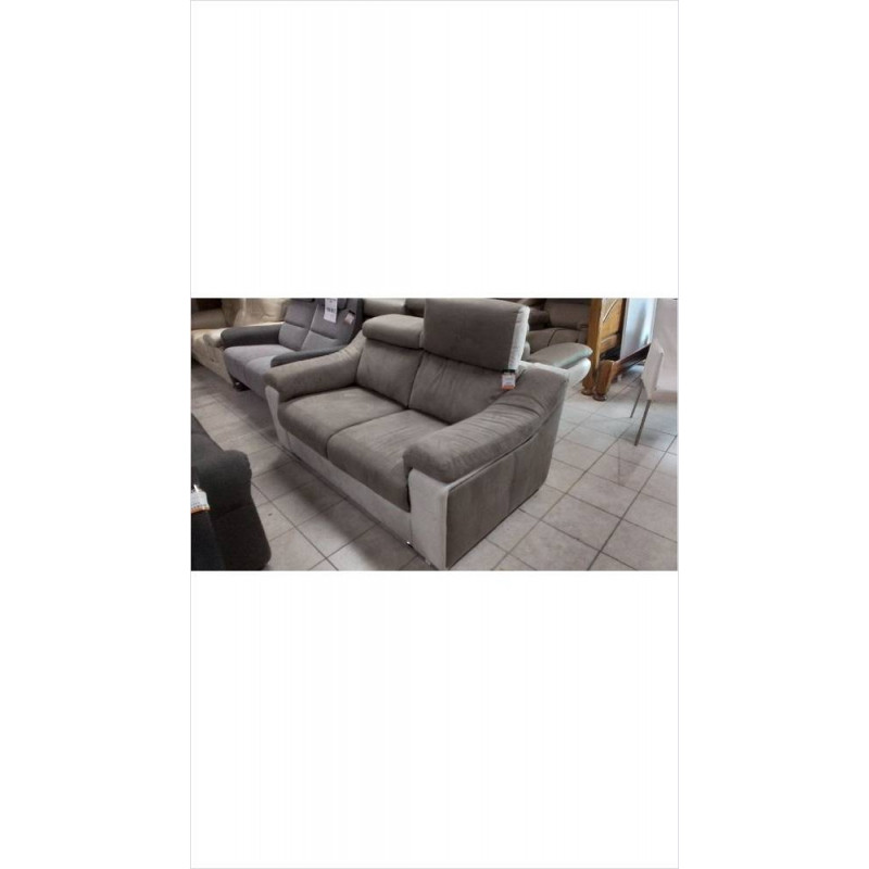 CANAPE TISSU BICOLORE TAUPE