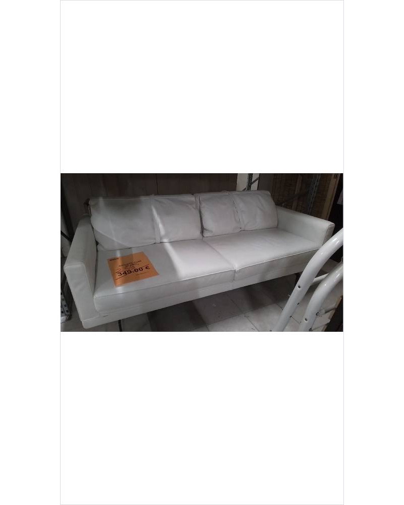 CANAPE CUIR BLANC 