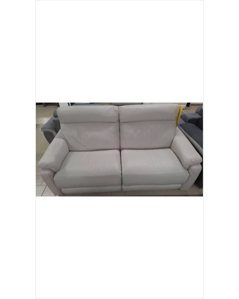 CANAPE 3PL RELAX ELECTRQUI CUIR ITALIEN BLANC