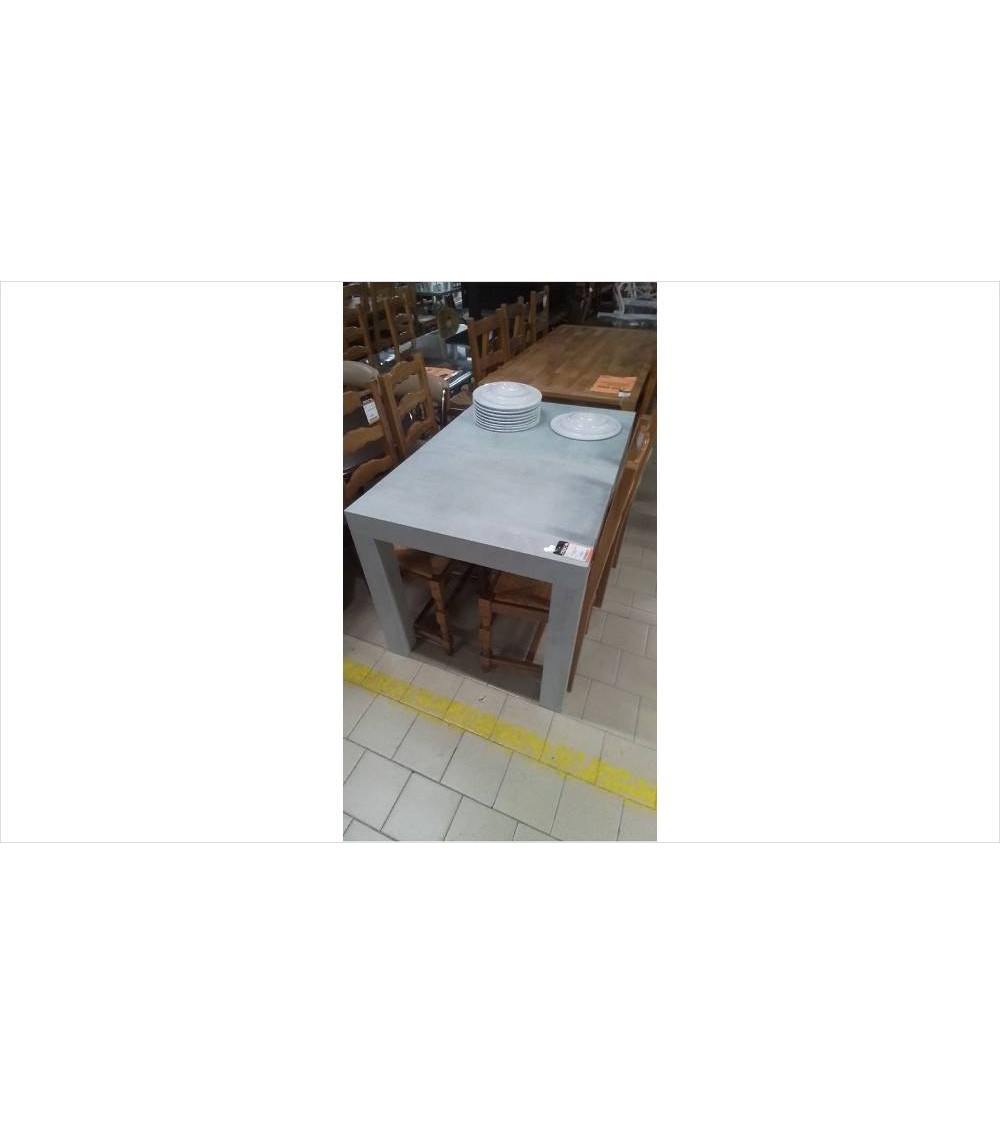 TABLE  GRISE 120X80 + 2 ALL 40CM 