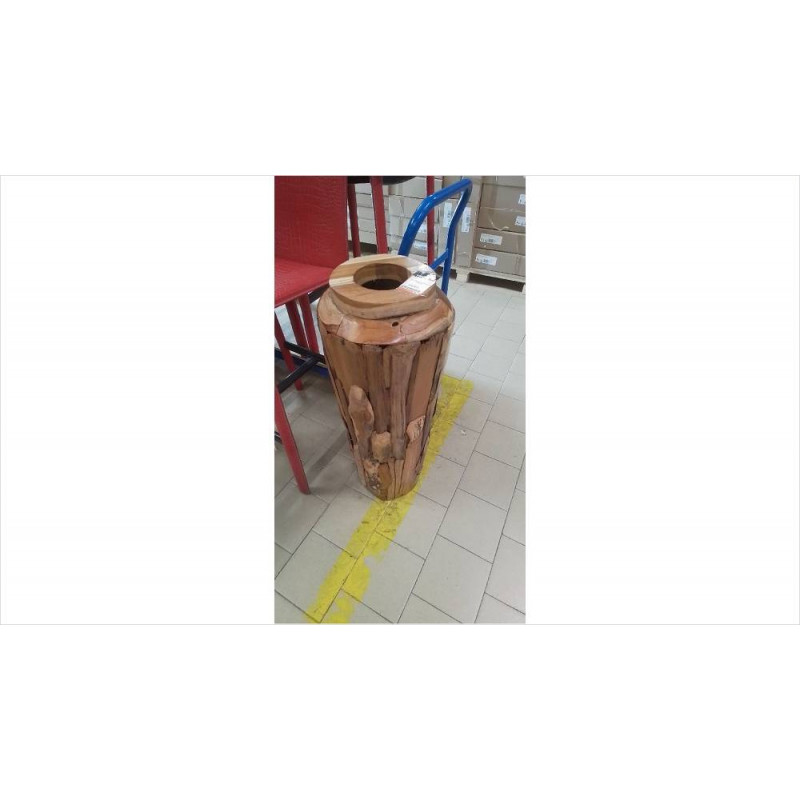 MAXI VASE EN TEACK HT 100 CM