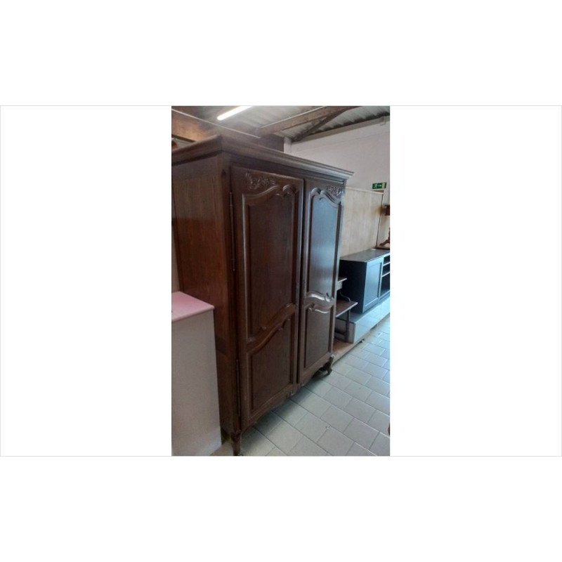 ARMOIRE 2 PORTES CHENE FONCE