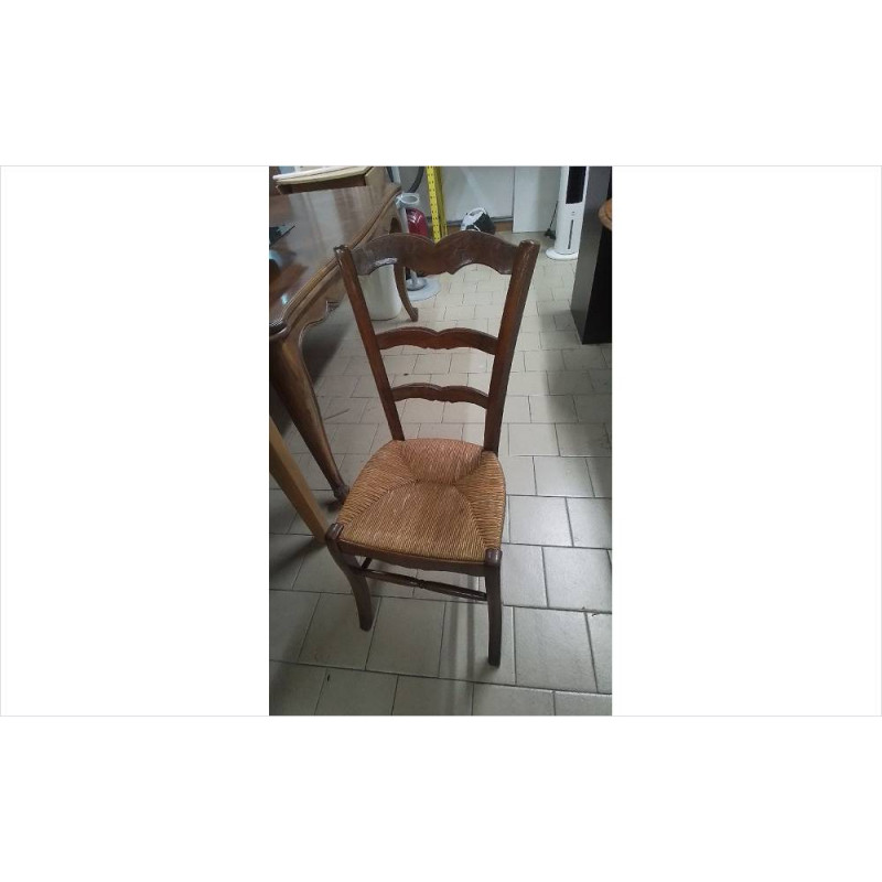 LOT DE 4 CHAISES PAILLEE