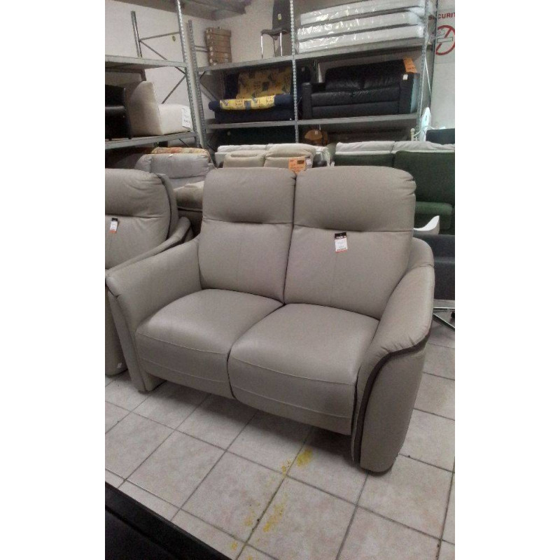CANAPE 2 P¨L CUIR TAUPE