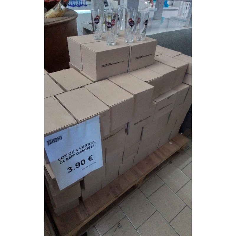 LOT DE 6 VERRES  CLAMP CAMBELL