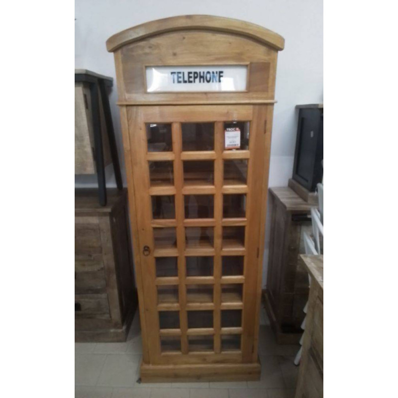 CABINE TELEPHONIQUE BOIS EXOTIQUE