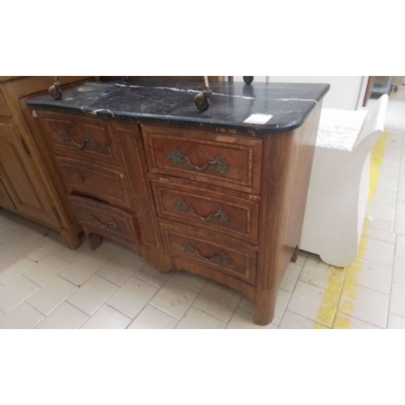 COMMODE MARQUETEE EN L ETAT