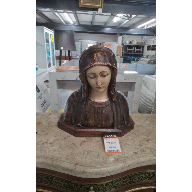 VIERGE  EN PLATRE ANCIENNE