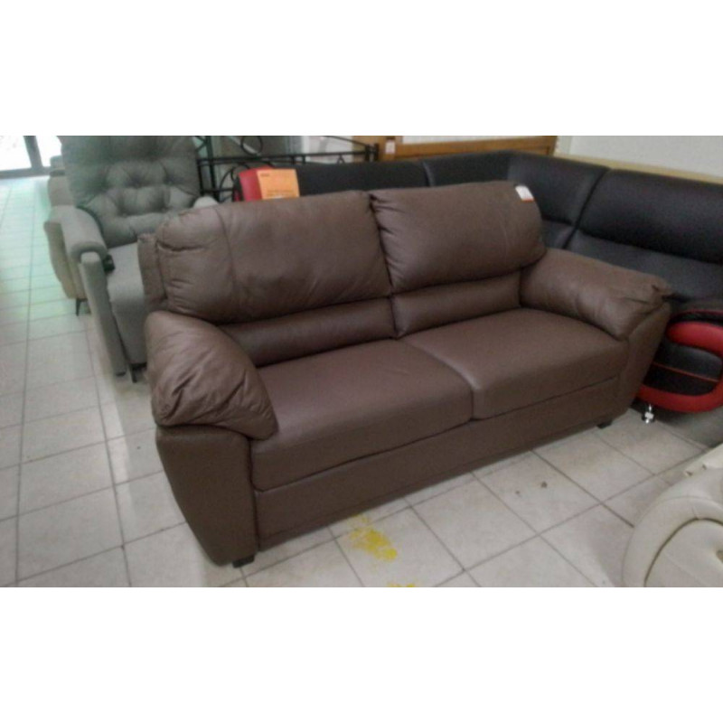 CANAPE 3PL CUIR CHOCOLAT
