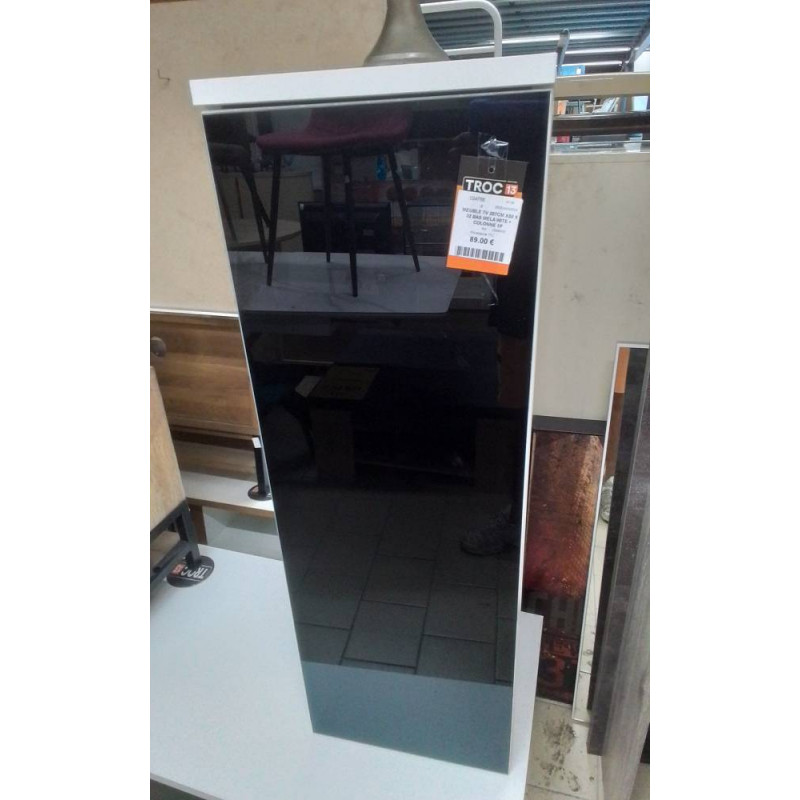 MEUBLE TV 207CM X50 X 32 BAS MELA WITE + COLONNE 1P