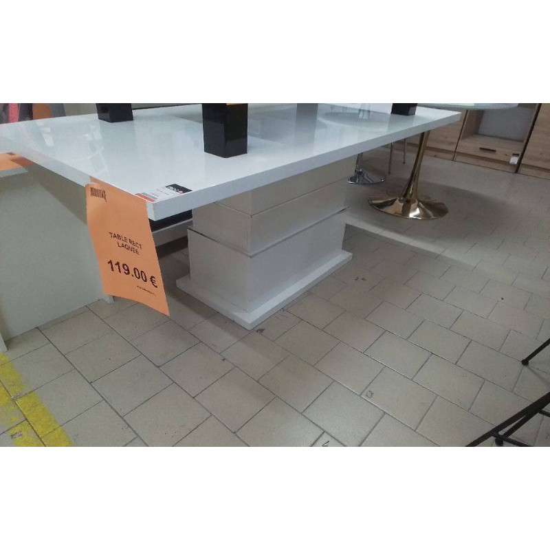 TABLE RECT LAQUEE