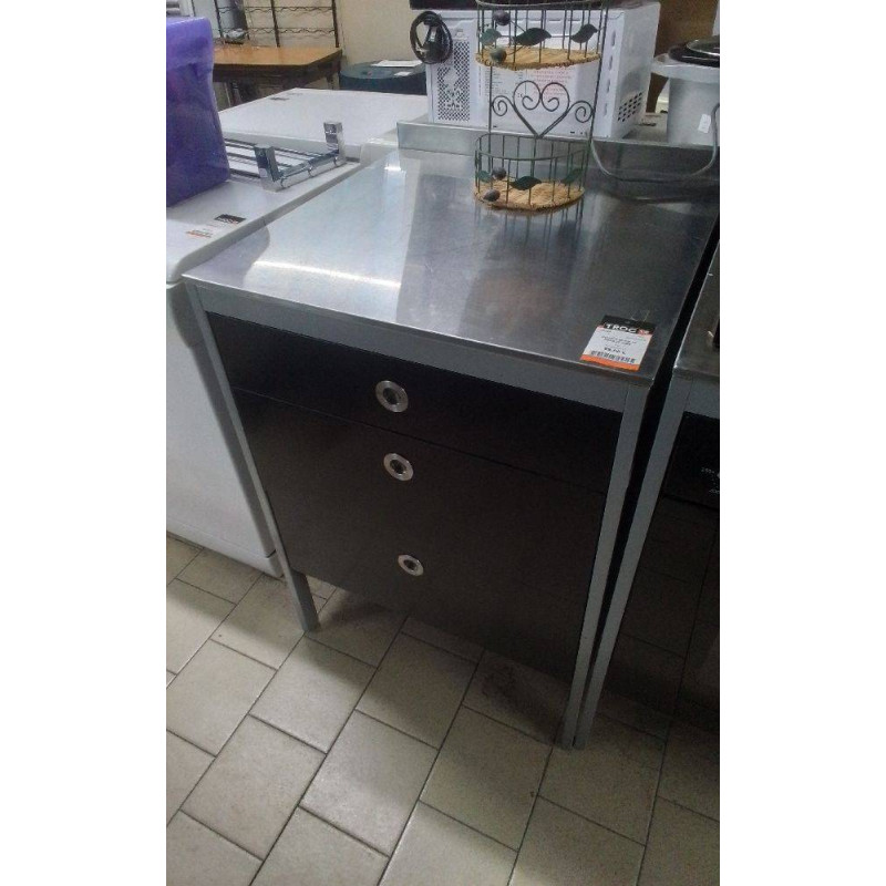 MEUBLE 60 CM 3T DESSUS INOX