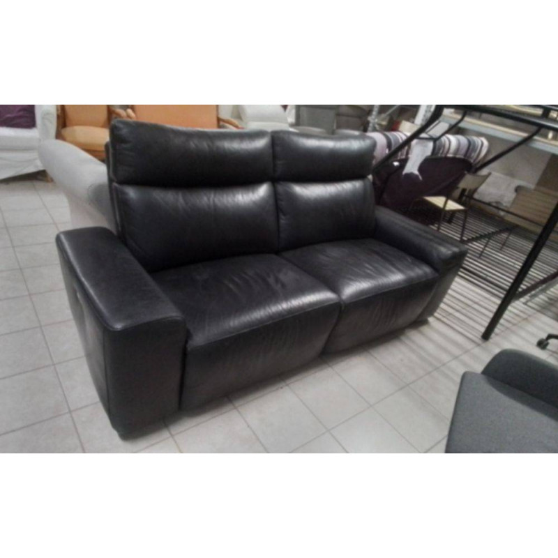 CANAPE CUIR NOIR
