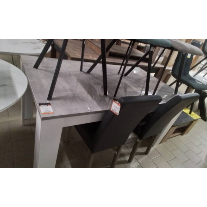 TABLE160 BLANC/GRIS