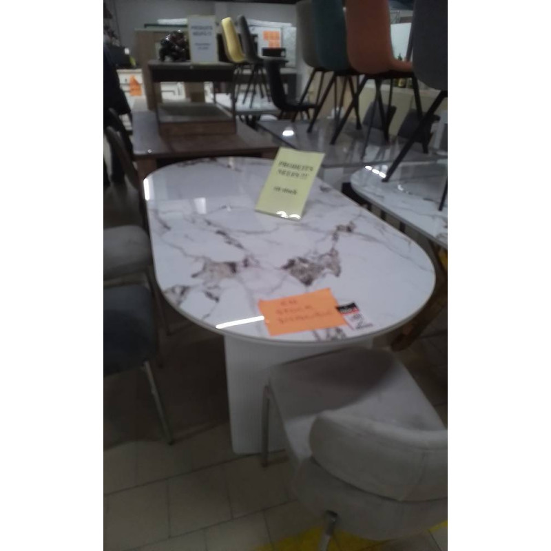 TABLE CÉRAMIQUE OVALE 2 PIEDS 2 COLORIS POSSIBLE 1M80