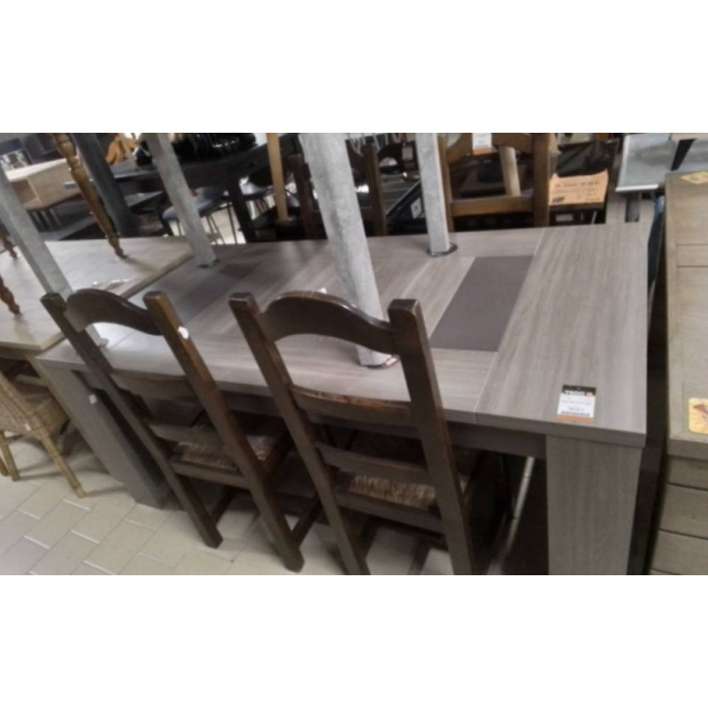 TABLE GRIS TAUPE 1M80