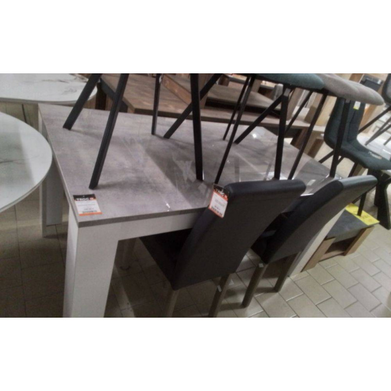 TABLE160 BLANC/GRIS
