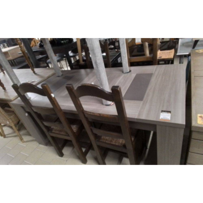 TABLE GRIS TAUPE 1M80