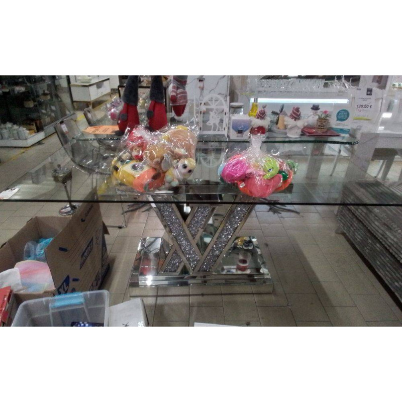 TABLE VERRE 1M80