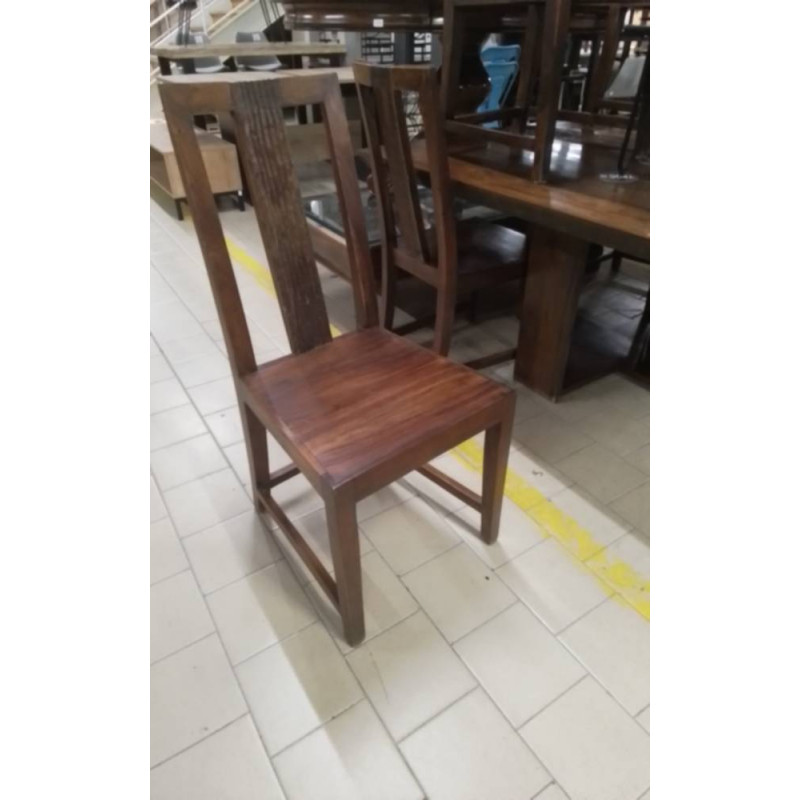 LOT DE 6 CHAISES BOIS EXOTIQUE