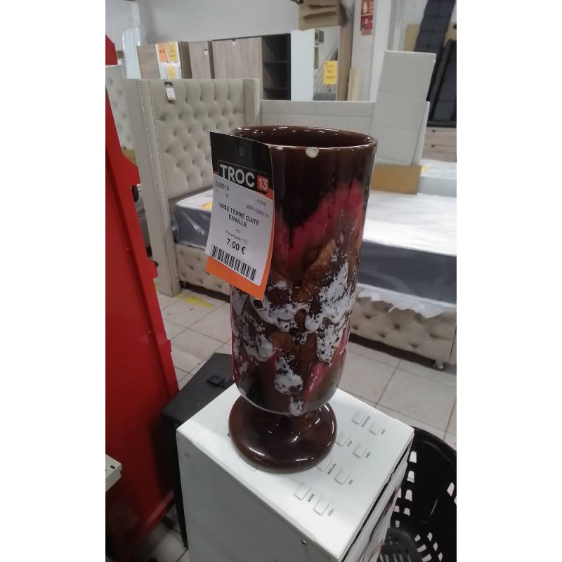 VASE TERRE CUITE EMAILLE