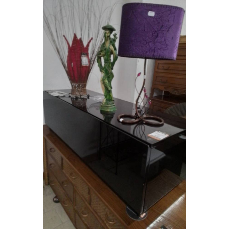 MEUBLE LAQUÉ NOIR 1,30CM 