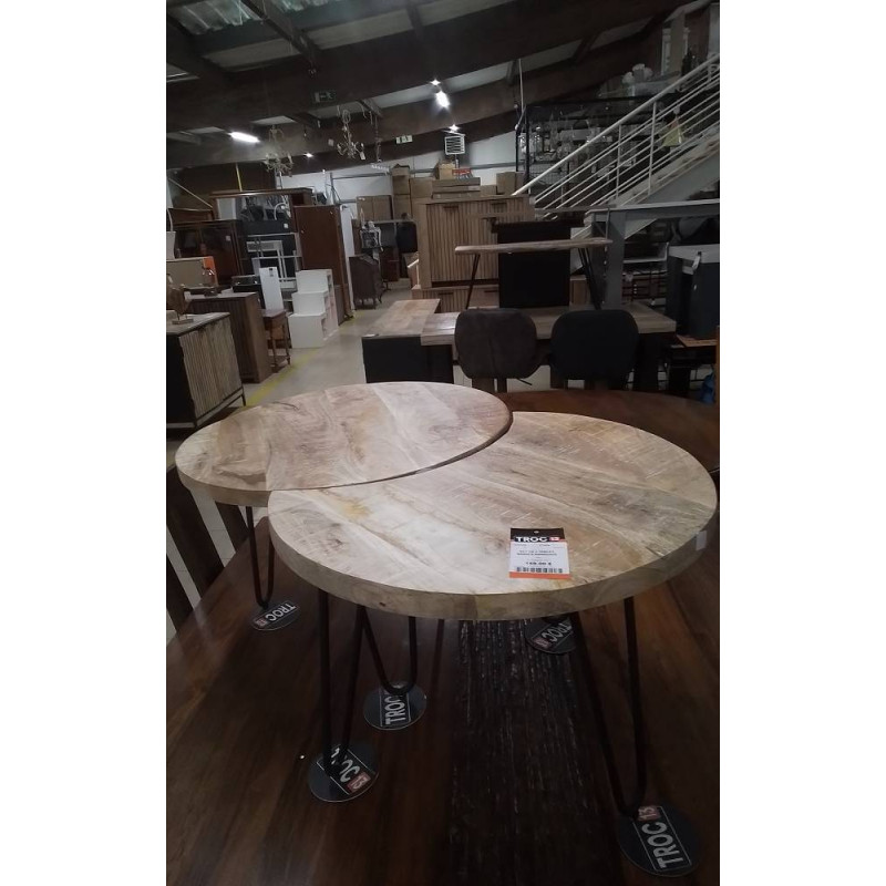 SET DE 2 TABLES BASSES MANGUIER
