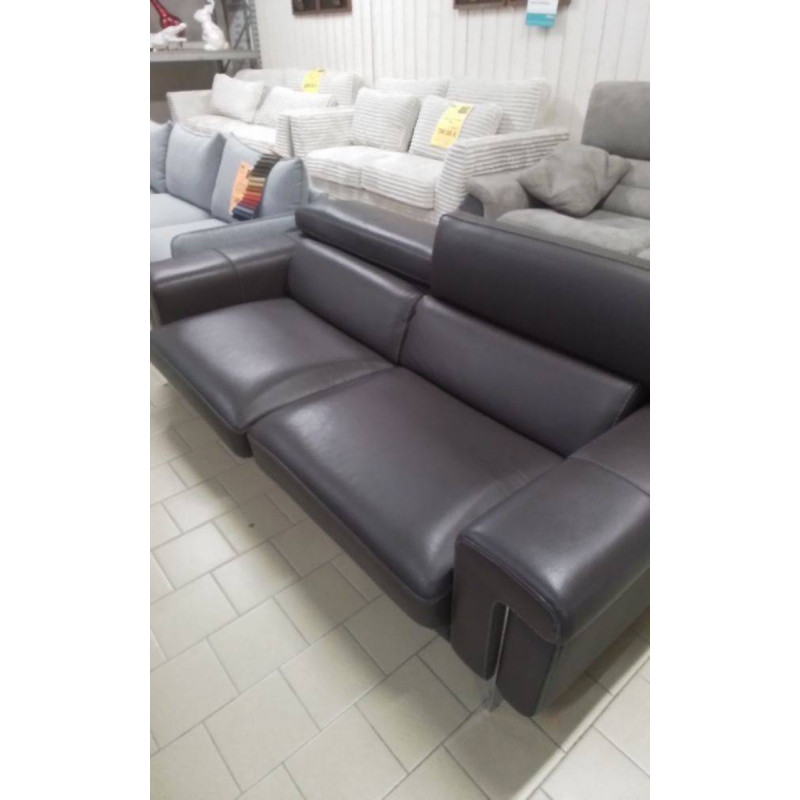 CANAPE 3PLACE CUIRE ITALIEN 225CM 