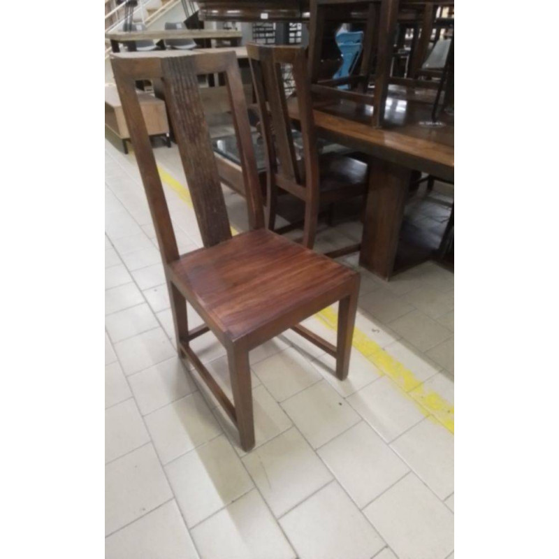 LOT DE 6 CHAISES BOIS EXOTIQUE