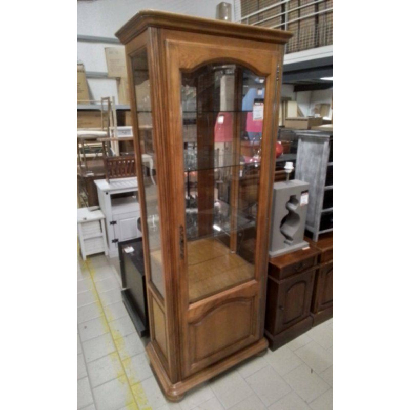 VITRINE 1P TEINTE CHENE 