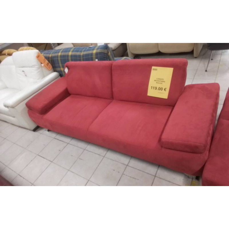 CANAPE MICROFIBRE ROUGE