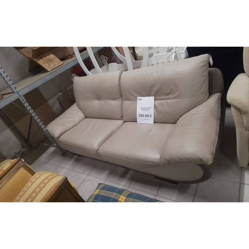 CANAPE CUIR ITALIEN 3P
