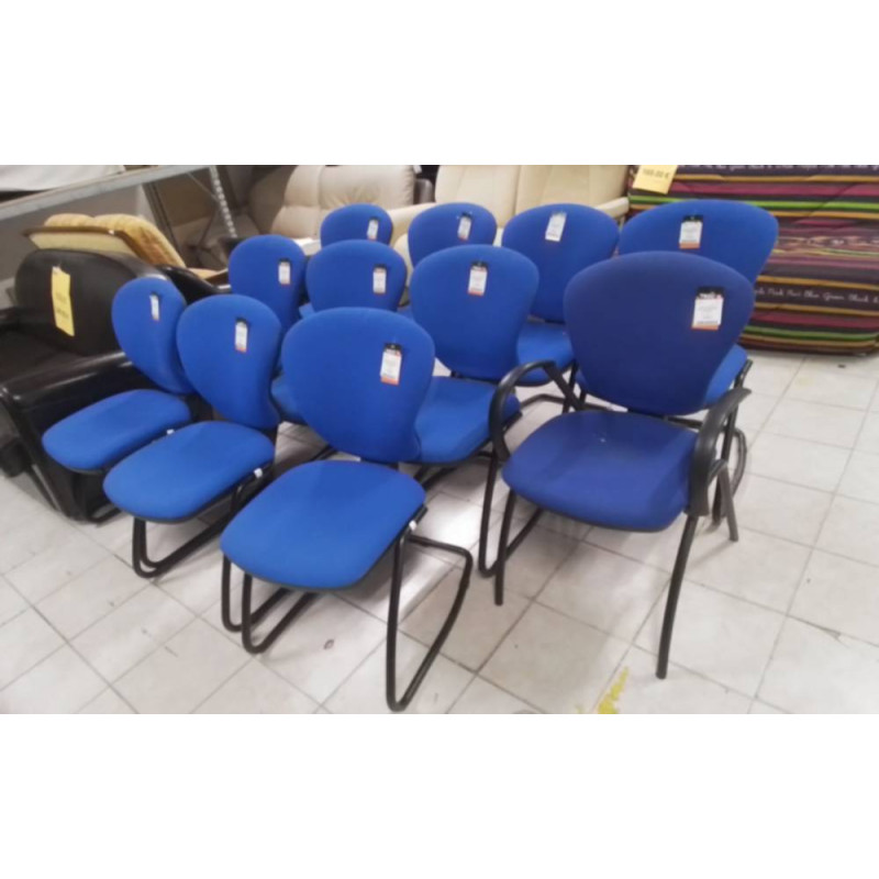 CHAISE DE BUREAU BLEU OU ROUGE NON EMPLIABLE