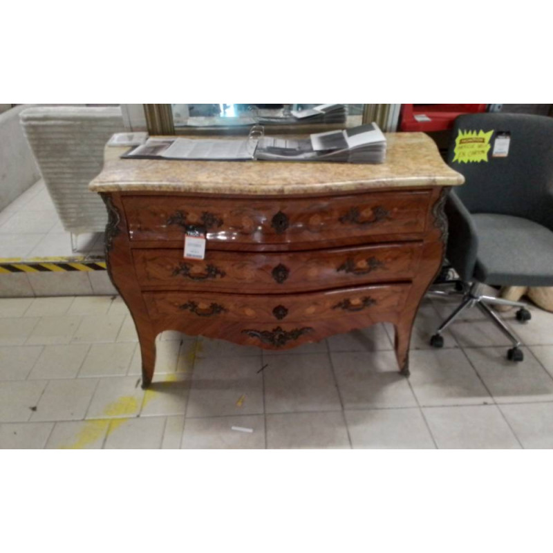COMMODE BOIS DE RONCE MARQUETEE