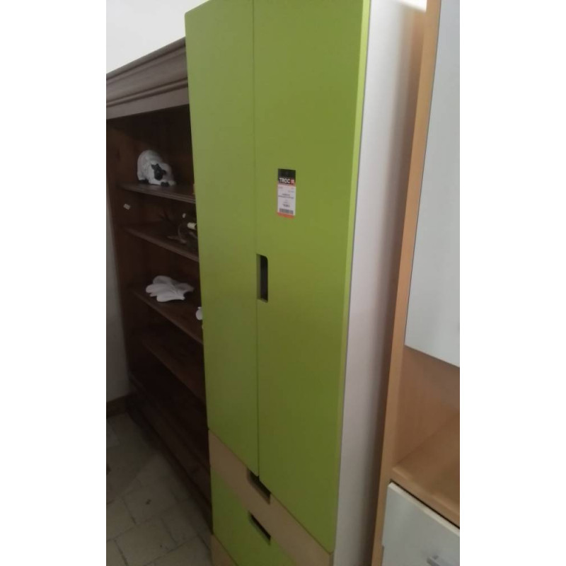 MEUBLE DE RANGEMENT 3T 2P VERT