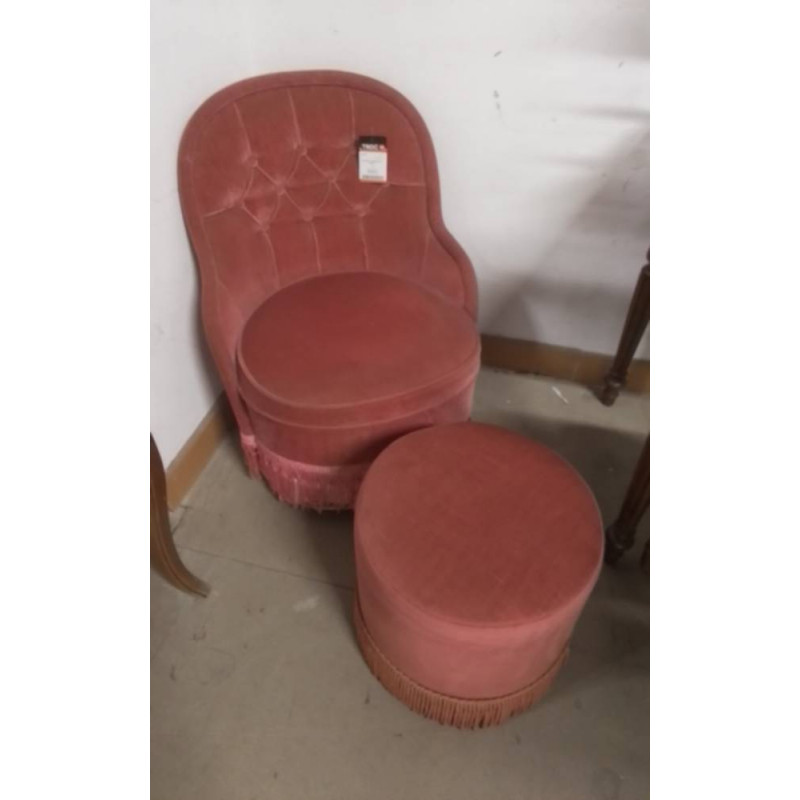FAUTEUIL CRAPAUD + POUF