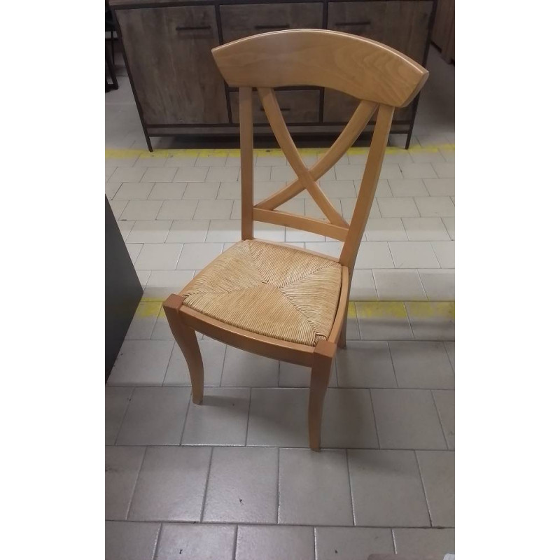 LOT DE 4 CHAISES PAILLEE A RESTAURER