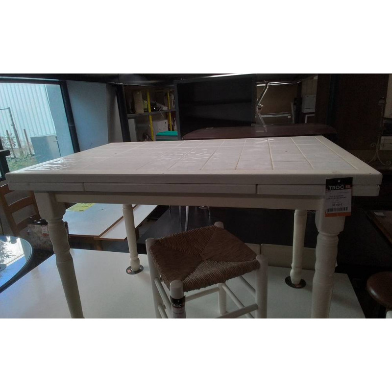 TABLE CUISINE CARELLEE BLANCHE