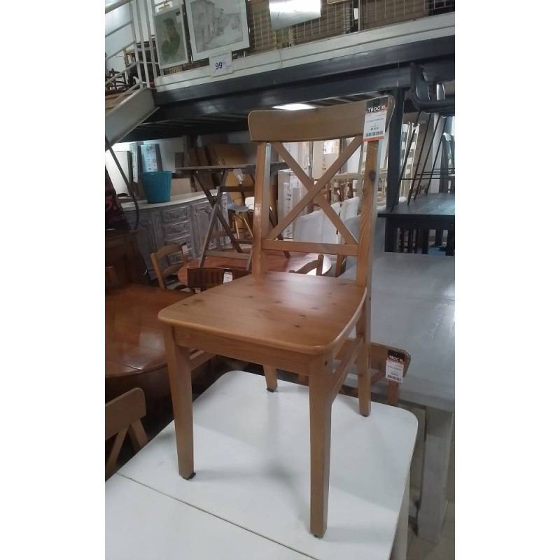 LOT DE 4 CHAISES PIN
