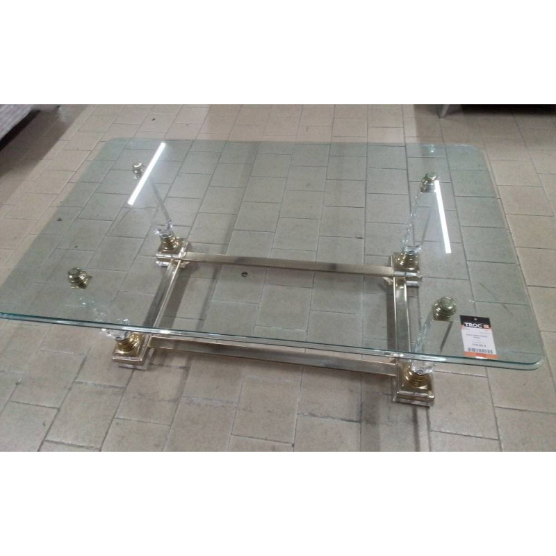 TABLE BASE VERRE PLEXI 