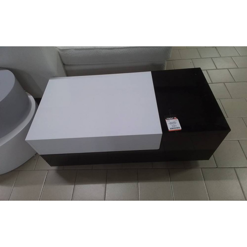 TABLE BASSE OUVRANTE BLANC / NOIR EN L ETAT